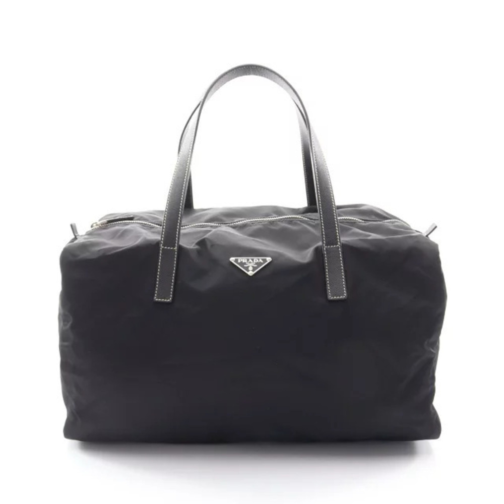 Prada Tote Tessuto Saffiano Bag Leather Black